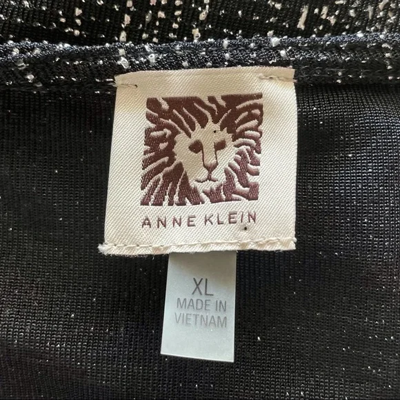 Anne Klein Metallic Black Top - Picture 3 of 4